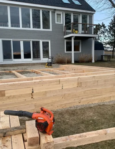 Building a terraced yard in Greater Portland Maine